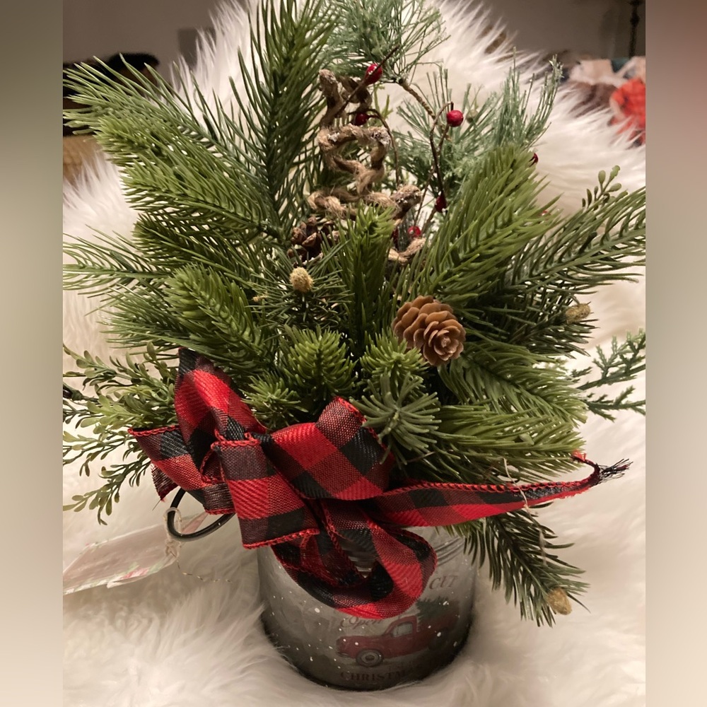 Decorative winter greenery